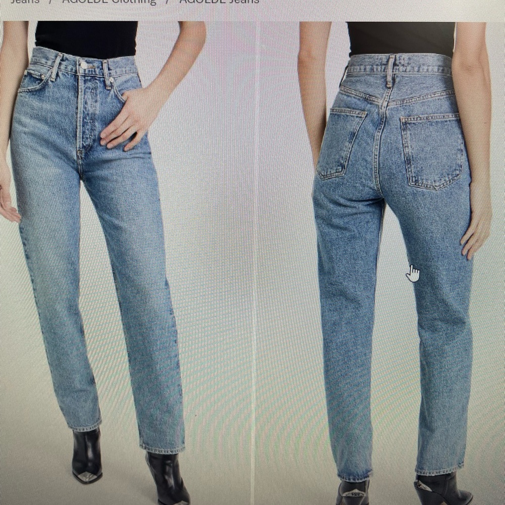 Agolde 90s pinch waist high rise Jean color navigate
